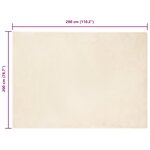 vidaXL Tapis en Fourrure Synthétique de Lapin Crème 200 x 280 cm