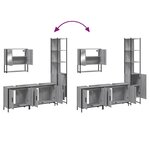 vidaXL Ensemble de meubles de salle de bain 4 Pièces Sonoma gris