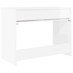 vidaXL Bureau Blanc brillant 100 x 50 x 78 cm Bois d'ingénierie