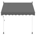 vidaXL Auvent rétractable manuel Gris clair 400 cm
