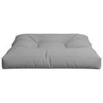 vidaXL Coussin de palette gris 70x70x12 cm tissu