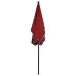 vidaXL Parasol de jardin avec mât 210x140 cm Rouge bordeaux