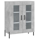 vidaXL Buffet haut Gris béton 69 5x34x180 cm Bois d'ingénierie