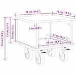 vidaXL Meuble TV Chêne Sonoma 37 x 35 x 35 cm Bois d'ingénierie