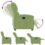 vidaXL Fauteuil inclinable électrique vert clair velours