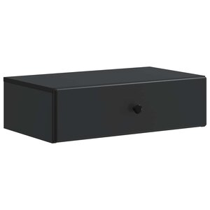 vidaXL Table d'appoint murale Noir 59 x 34 5 x 17 cm Bois d'ingénierie