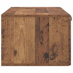 vidaXL Meuble TV mural 98 x 41 x 30 cm Bois ancien Bois d'ingénierie
