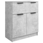 vidaXL Buffets 3 Pièces gris béton bois d'ingénierie
