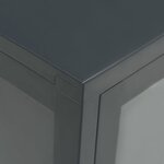 vidaXL Buffet Anthracite 70x35x70 cm Acier et verre