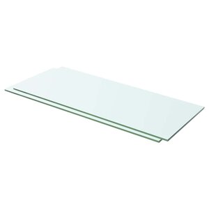 vidaXL Panneaux d'étagère 2 Pièces Verre Transparent 60x20 cm