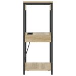 vidaXL Table de nuit avec station de chargement Chêne sonoma