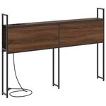 vidaXL Headboard de Rangement avec Station de Charge Chêne marron