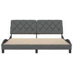 vidaXL Cadre de lit sans matelas gris foncé 180x200 cm tissu
