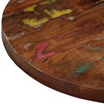 vidaXL Dessus de table Ø 70x3 8 cm rond bois massif de récupération