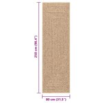 vidaXL Tapis ZIZUR beige 200x200 cm aspect de jute intérieur extérieur