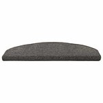 vidaXL Tapis d'escalier auto-adhésifs 15 Pièces Gris foncé