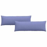 vidaXL Coussins de canapé 2 pc tissu Bleu denim 120 x 40 cm