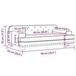 vidaXL Canapé pour enfants marron 90x53x30 cm similicuir