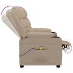 vidaXL Fauteuil de massage Cappuccino Similicuir