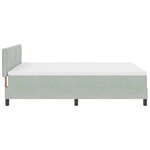 Lit à sommier avec matelas vidaXL Gris clair 140x200 cm Velours