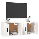 vidaXL Meubles TV muraux 2 Pièces blanc 57x34 5x40 cm