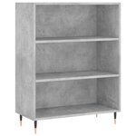 vidaXL Buffet haut Gris béton 69 5x34x180 cm Bois d'ingénierie