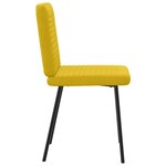 vidaXL Chaises à manger lot de 6 jaune velours