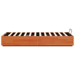 vidaXL Cadre de lit ottoman Brun Ciré 120 x 200 cm Pin massif