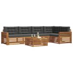 vidaXL Ensemble de canapés d'extérieur 6 Pièces Naturel et Anthracite