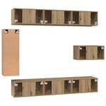 vidaXL Ensemble meuble TV 8 Pièces chêne artisanal 30 5 x 30 x 90 cm