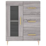 vidaXL Buffet haut Sonoma gris 69 5x34x180 cm Bois d'ingénierie