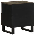 vidaXL Tables de chevet 2 Pièces noir 40x33x46 cm bois de manguier solide