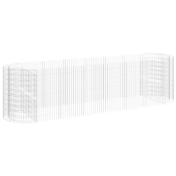 vidaXL Lit surélevé à gabion Fer galvanisé 400x100x100 cm