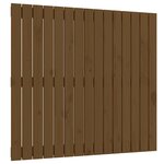 vidaXL Tête de lit murale Marron miel 95 5x3x90 cm Bois massif de pin