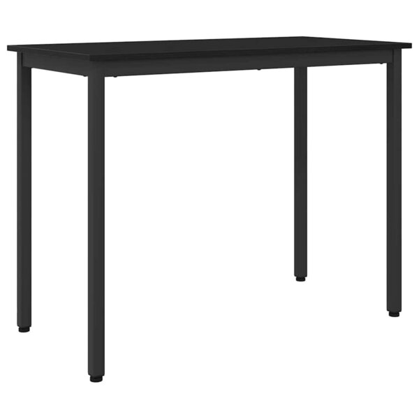 vidaXL table Chêne noir 100 x 50 x 76 5 cm Bois d'ingénierie et acier