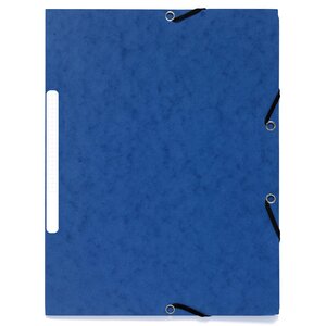 Chemise À Élastiques 3 Rabats Carte Marbrée Recyclée 355g/m2 - A4 - Bleu - X 50 - Exacompta