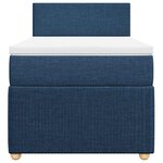 vidaXL Sommier à lattes de lit avec matelas Bleu 80x200 cm Tissu