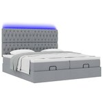 VidaXL Cadre de lit ottoman et matelas gris clair 180x200cm tissu