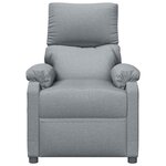 vidaXL Fauteuil électrique de massage Gris clair Tissu