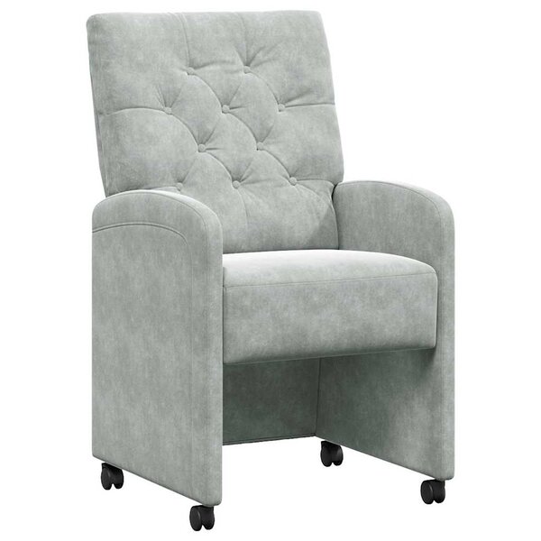 vidaXL Chaises de salle à manger 2 Pièces Gris clair 58 x 67 x 97 cm