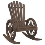 vidaXL Chaises à bascule Adirondack lot de 2 bois de sapin massif