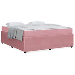 vidaXL Cadre de lit avec matelas Rose 180 x 200 cm Velours