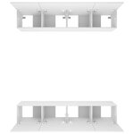 vidaXL Meubles TV 4 Pièces blanc 80x30x30 cm bois d'ingénierie