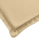vidaXL Coussin de chaise longue beige mélangé 186x58x3 cm tissu