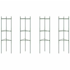 vidaXL Cages à tomates 4 Pièces 116 cm acier et PP