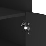 vidaXL Buffet noir 73 5x35x75 cm bois d'ingénierie