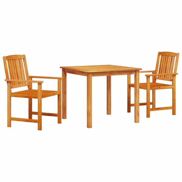vidaXL Ensemble de salle à manger pour jardin 3 pc Marron