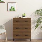 vidaXL Buffet chêne marron 69 5x34x90 cm bois d'ingénierie