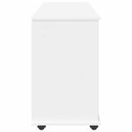 vidaXL Cabinet roulant Blanc 100 x 39 x 65 5 cm Bois de Pin Massif