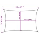 vidaXL Voile d'ombrage 160 g/m² Orange 2x2 5 m PEHD
